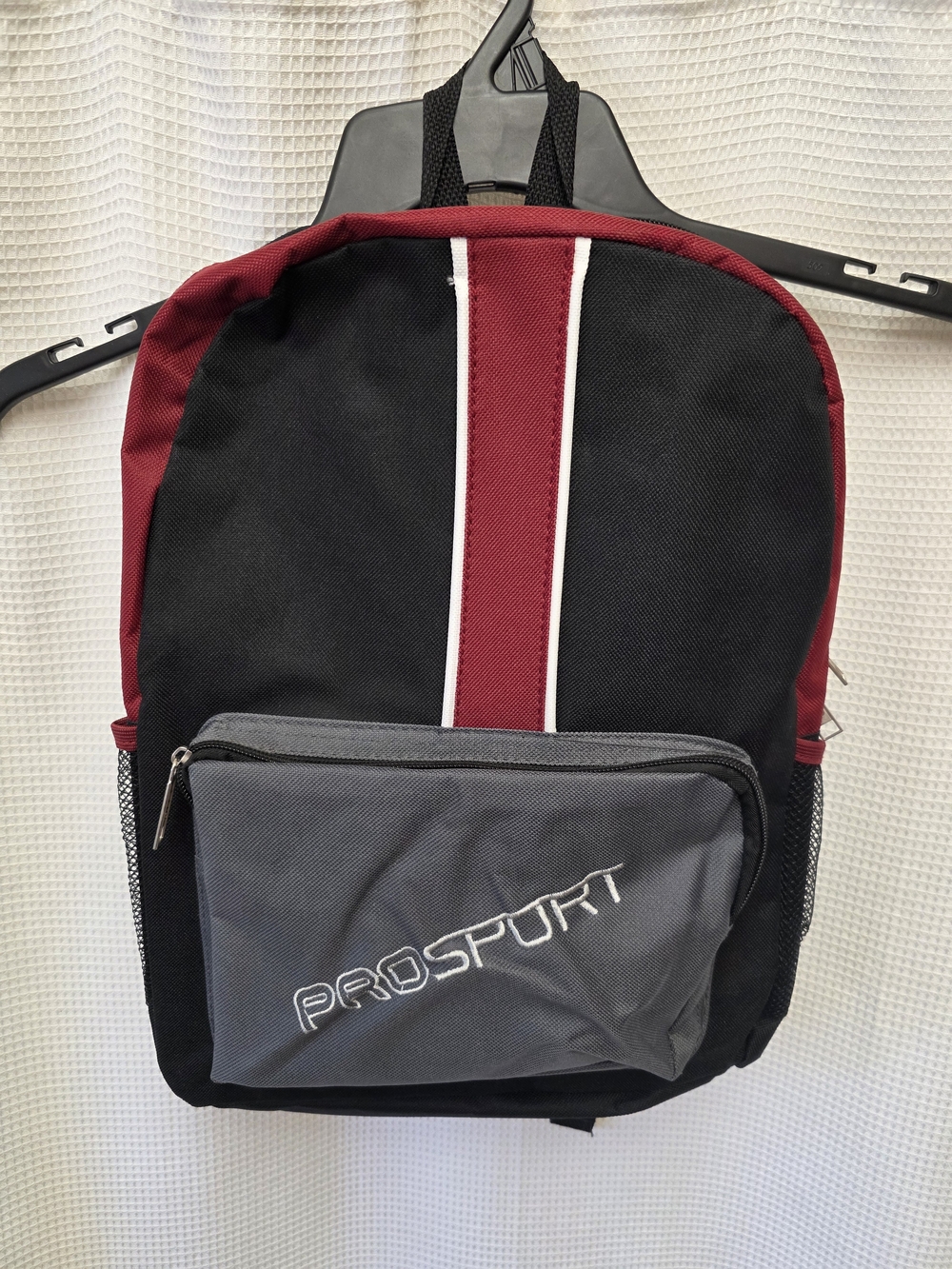 Men's Black and Burgundy ProSport Backpack NWT